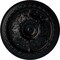 Ekena Millwork Oslo Ceiling Medallion (Fits Canopies up to 7 5/8"), Hand-Painted Jet Black, 38 3/8"OD x 2 7/8"P CM38OSBLF - alternate 1